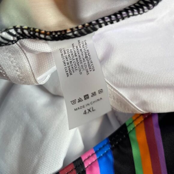 Womens One Piece Swimsuit Multicolor Stripe Size 4XL Padded Beach NWOT - Picture 4 of 4